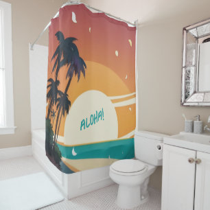 Cortina Para Box Havaiano/Aloha/Tropical/praia