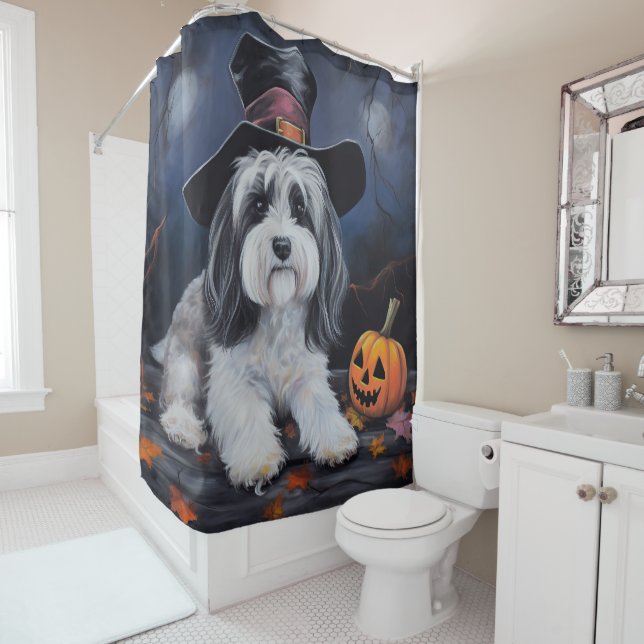 Cortina Para Box Havanese Pumpkins Halloween Scary (In Situ)