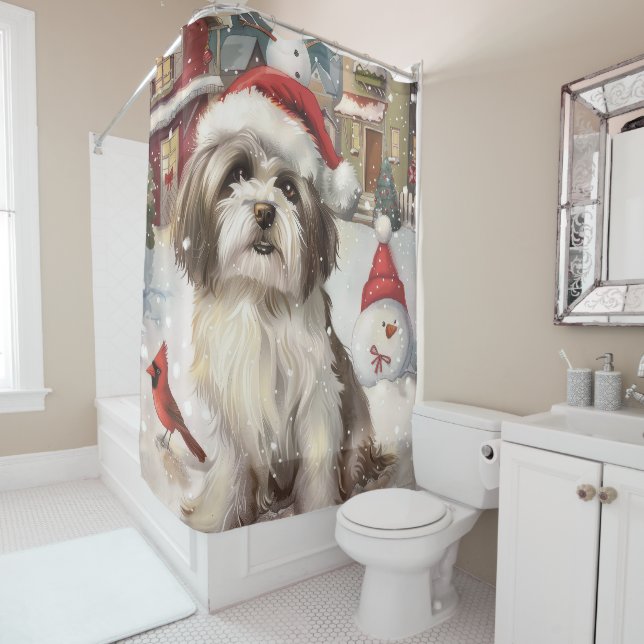 Cortina Para Box Havanese Winter Wonderland Christmas Joy (In Situ)