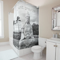 Hawaii Buddha Black White Photo Apenas Respire A C