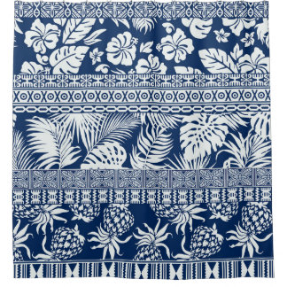 Cortina Para Box Hibiscus, folhas: papel de parede do ornamento hav