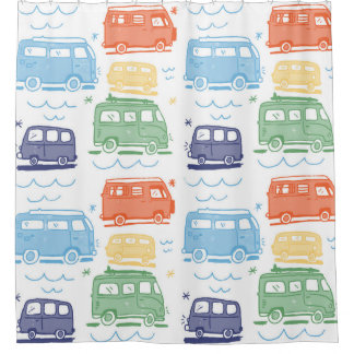 Cortina Para Box Hippie Van: Padrão Colorido dos 70