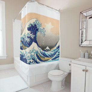 Cortina Para Box Hiroshige a grande onda fora de Kanagawa