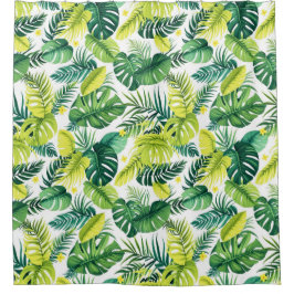 Cortina Para Box História Tropical de Folha - Monstera & Banana Lea