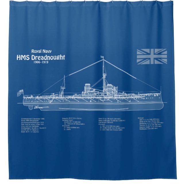 Cortina Para Box HMS Dreadnled - Entregar ABD de Blueprint (Frente)