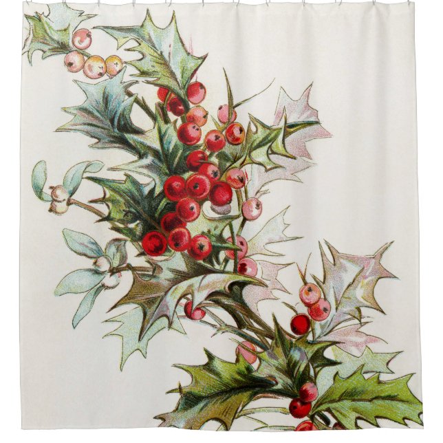 Cortina Para Box HollyBerries 004 (Frente)