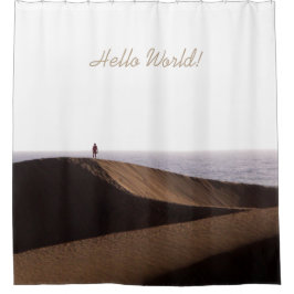 Cortina Para Box Homem da liberdade no céu do oceano do deserto