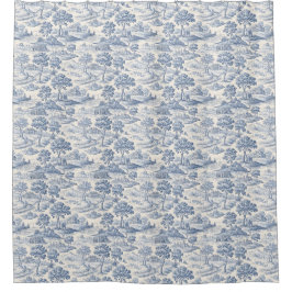 Cortina Para Box Homestead Blue Toile