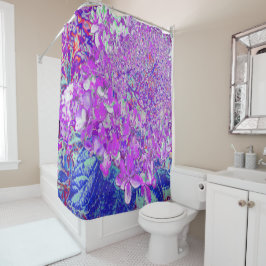 Cortina Para Box Hortênsia Limelight Azul e Roxo Elegante