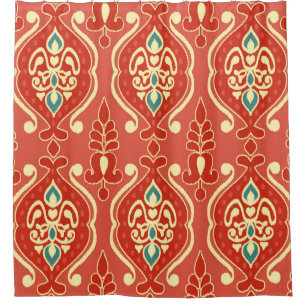 Cortina Para Box Ikat artesanal: Tecido de Boho Étnico