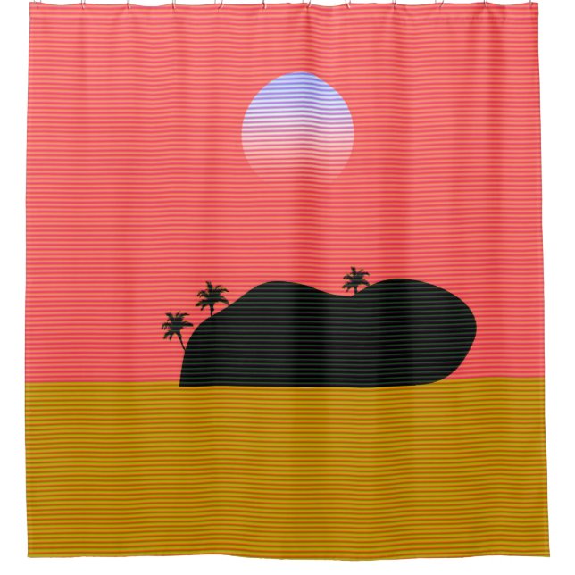 Cortina Para Box Ilha do Pôr do Sol (Frente)