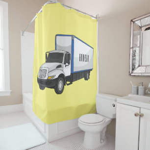 Cortina Para Box Ilustração de desenho animado de caminhão