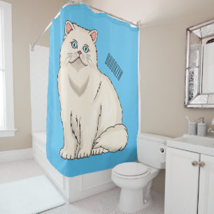 Cortina Para Box Ilustração de desenho animado de gato persa