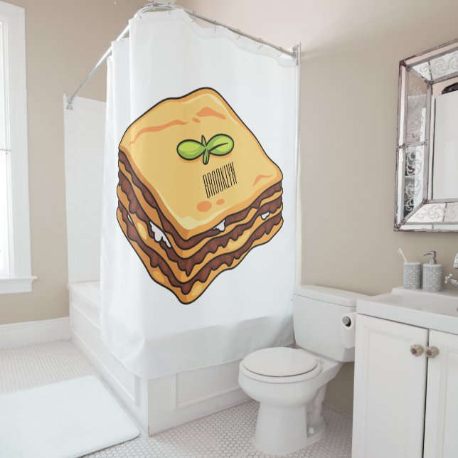 Cortina Para Box Ilustração de desenho animado de Lasagna (In Situ)
