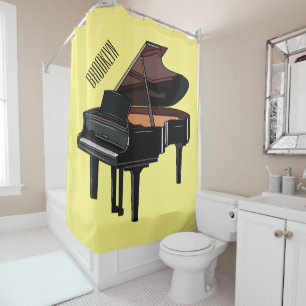 Cortina Para Box Ilustração de desenho animado Piano