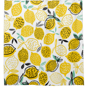 Cortina Para Box Ilustração de Design de Lemon Summer Vintage
