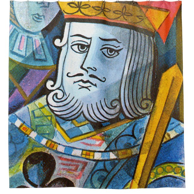 Cortina Para Box Ilustração de estoque da Espada King Holding (Frente)
