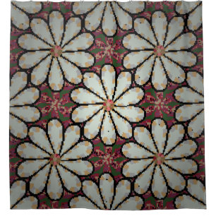 Cortina Para Box Ilustração de Motley. Pequenas flores coloridas. S