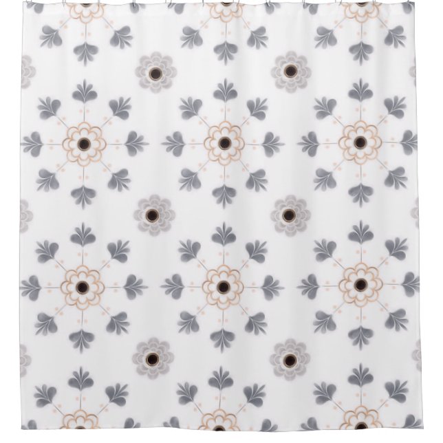 Cortina Para Box Ilustração do padrão texturizado de azulejos A (Frente)