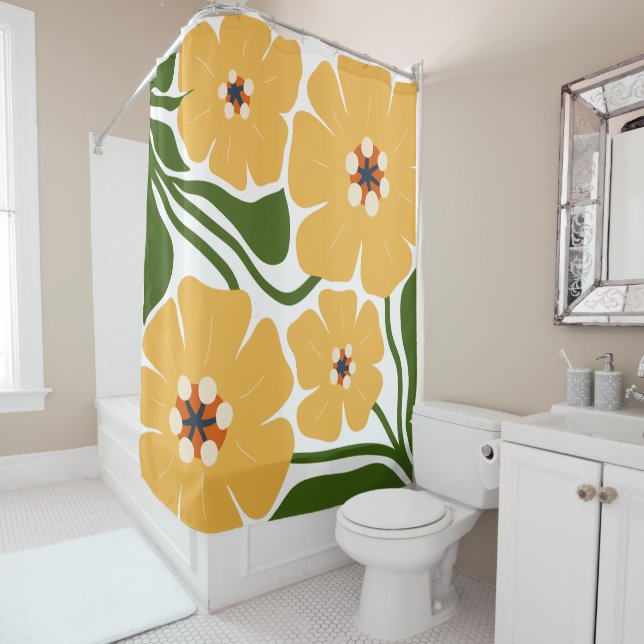 Cortina Para Box Ilustração Floral (In Situ)
