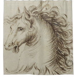 Cortina Para Box imagem v 1 do cavalo do vintage