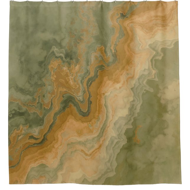 Cortina Para Box Impressão Amarelo Verde-Olival (Frente)