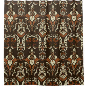 Cortina Para Box Impressão de amortecedor floral: vintage sem solda