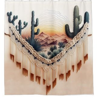 Cortina Para Box Impressão de Estilo de Macrame