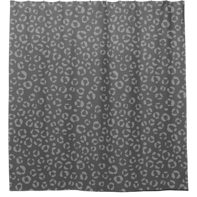 Cortina Para Box Impressão de leopardo cinza (Frente)