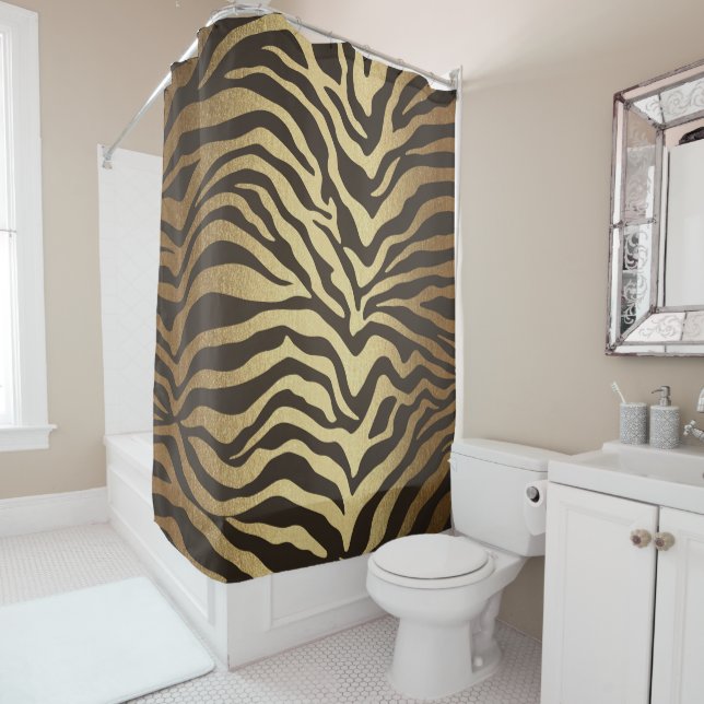 Cortina Para Box Impressão de Zebra Pele de Animal Impressão Modern (In Situ)