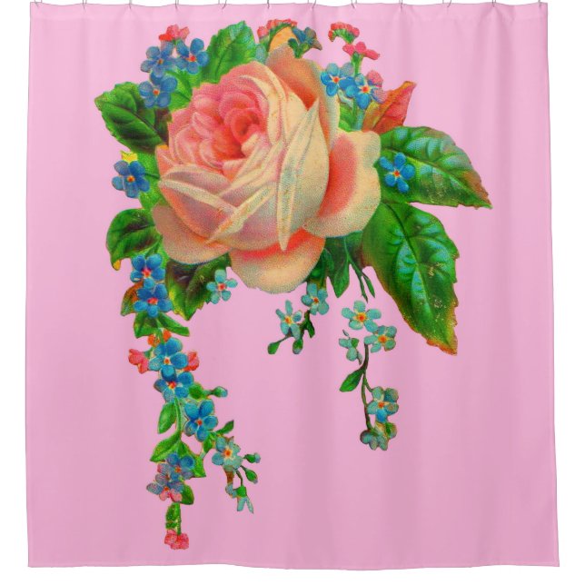 Cortina Para Box Impressão floral vitoriano (Frente)