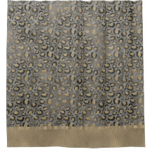 Impressão Leopardo brilhante em Cinzas brilhantes