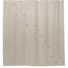 Cortina Para Box Impressões descalços na areia de praia