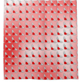 Cortina Para Box Inclinação de Corações Voadores