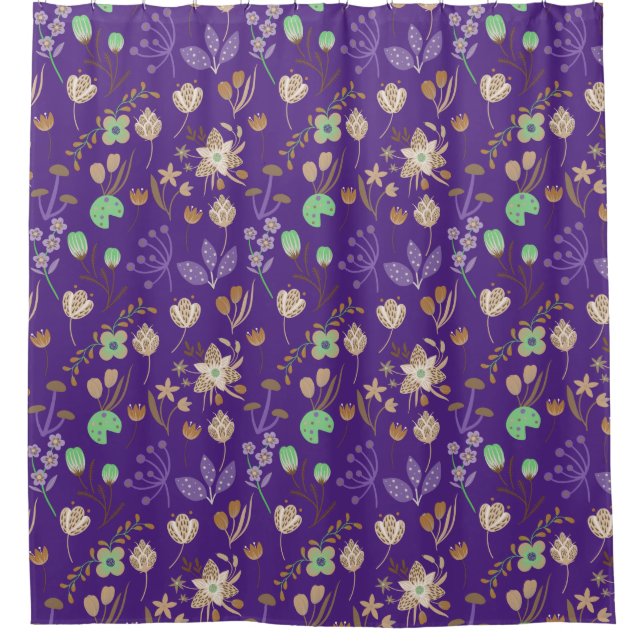 Cortina Para Box Incrível Padrão Floral (Frente)