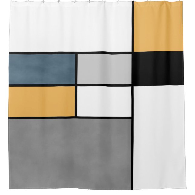 Cortina Para Box inspiração mondriana (Frente)