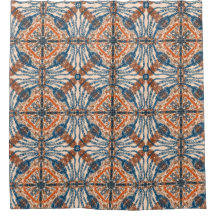 Inspirado turco: Marinho texturizado e Terracotta