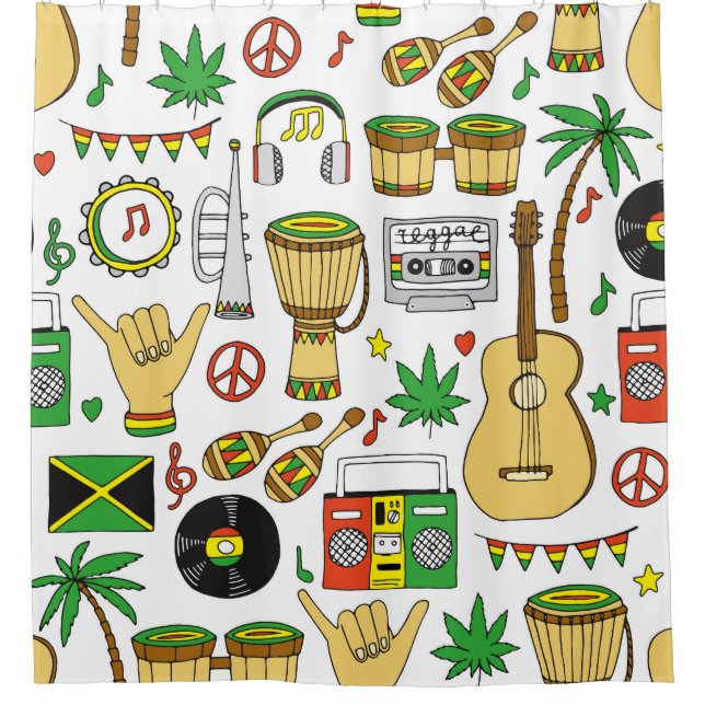 Cortina Para Box Instrumentos Musicais: Reggae Sem Olhos (Frente)