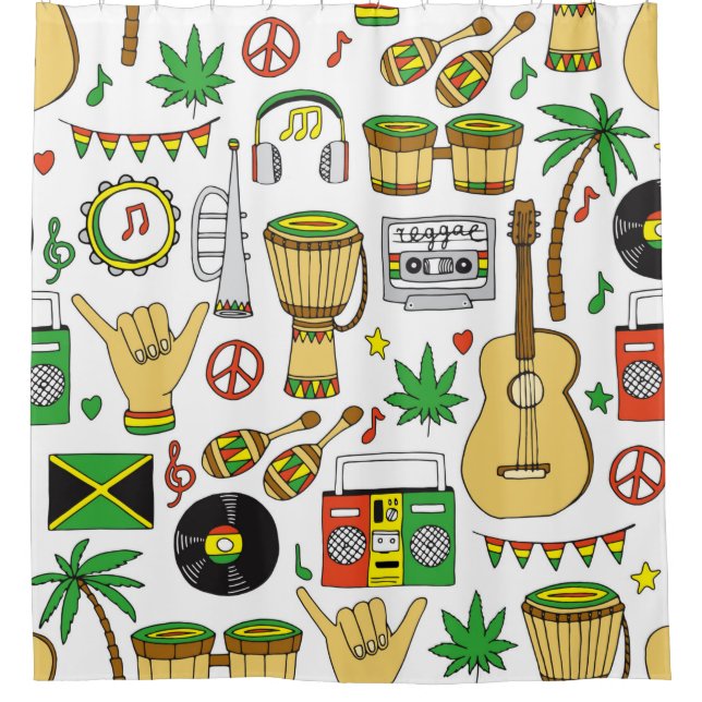 Cortina Para Box Instrumentos musicais sem descontinuidades. Reggae (Frente)