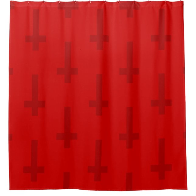 Cortina Para Box invertido para cima e para baixo, em vermelho (Frente)