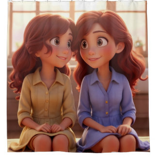 Cortina Para Box Irmã Bond – Ilustração de Irmãs Bonitas Arte