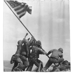 Cortina Para Box Iwo Jima Raising American Flag