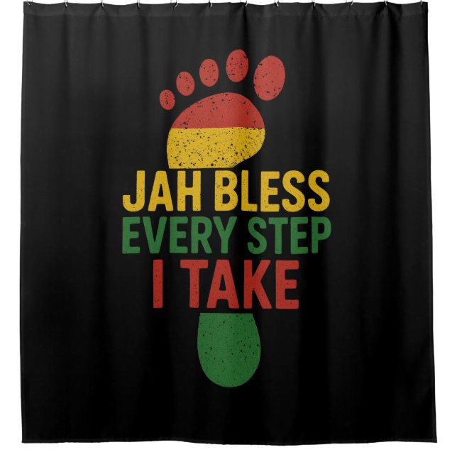 Cortina Para Box Jah Abençoe Cada Passo que Eu Tomo Rasta (Frente)