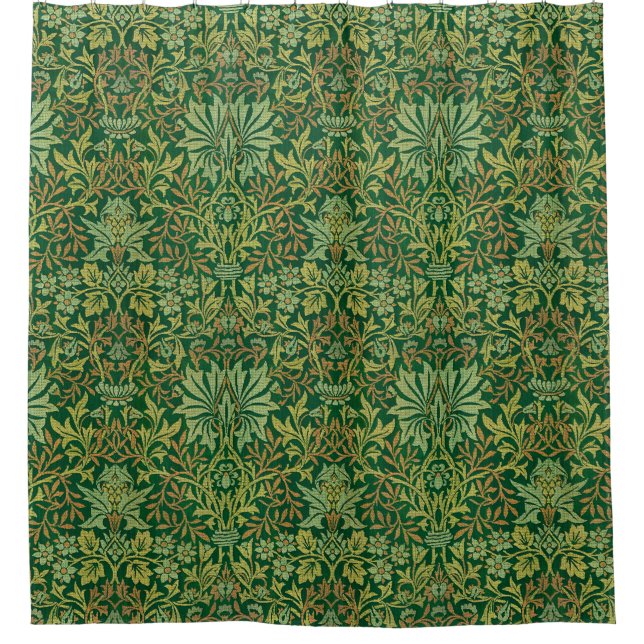 Cortina Para Box Jardim de Flores de William Morris (Frente)