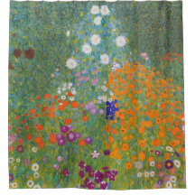 Jardim de Flores por Gustav Klimt