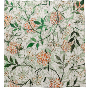 Cortina Para Box Jardim de Jasmim Flor Clássica William Morris