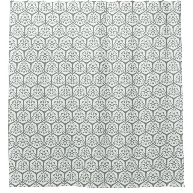 Cortina Para Box Jardim dourado  Treliça - Sage Calm (Frente)
