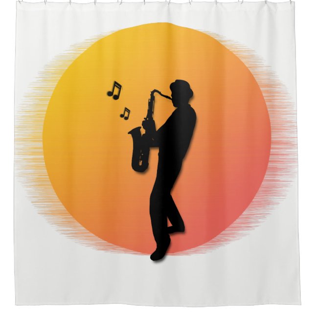 Cortina Para Box Jogador saxofone (Frente)