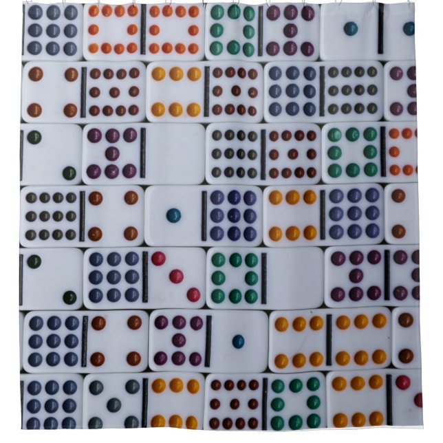 Cortina Para Box Jogo Números de Dominos (Frente)
