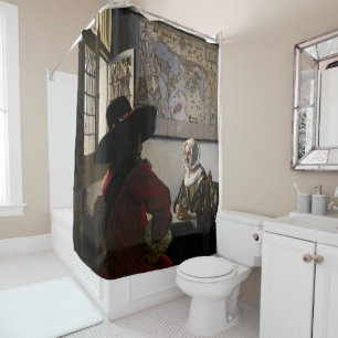 Cortina Para Box Johannes Vermeer - Oficial com uma Garota Rindo